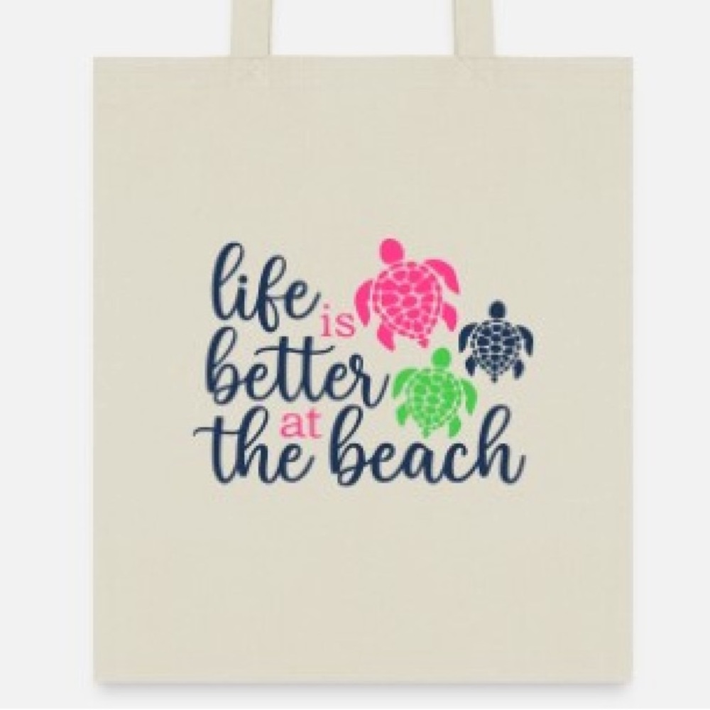 Life is better at the beach tote bag